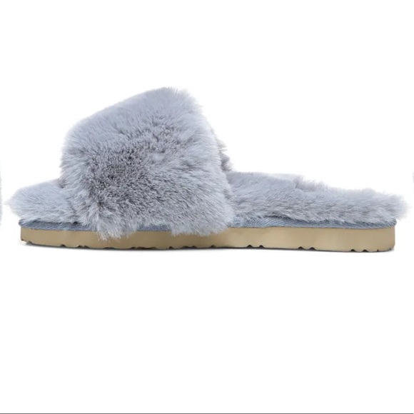 NWT Sam Edelman size 11 blue grey faux fur slipper/slide - Picture 9 of 11